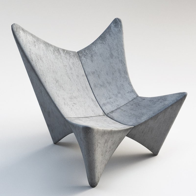 fauteuil butterfly fauteuil béton gris une place - blog déco - clem around the corner