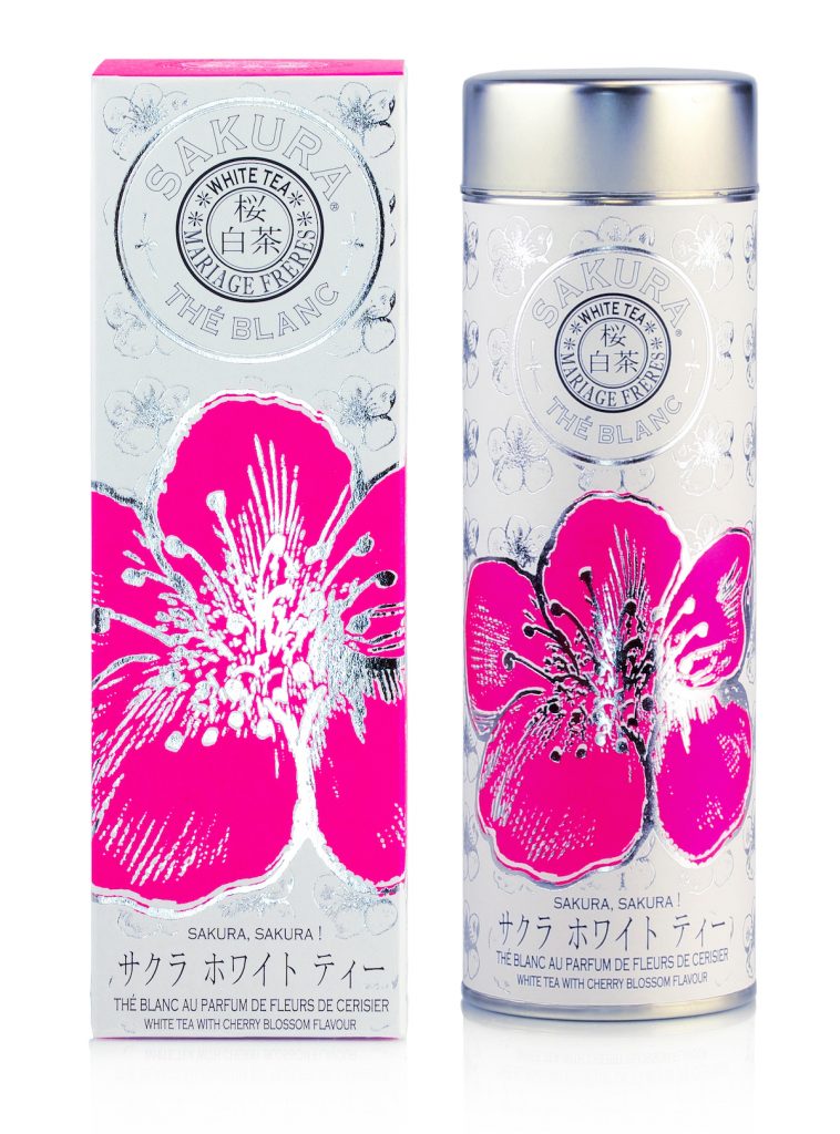 Mariage Frères thé blanc sakura fleurs de cerisier saveur fruitée packaging rose - blog déco - clem around the corner