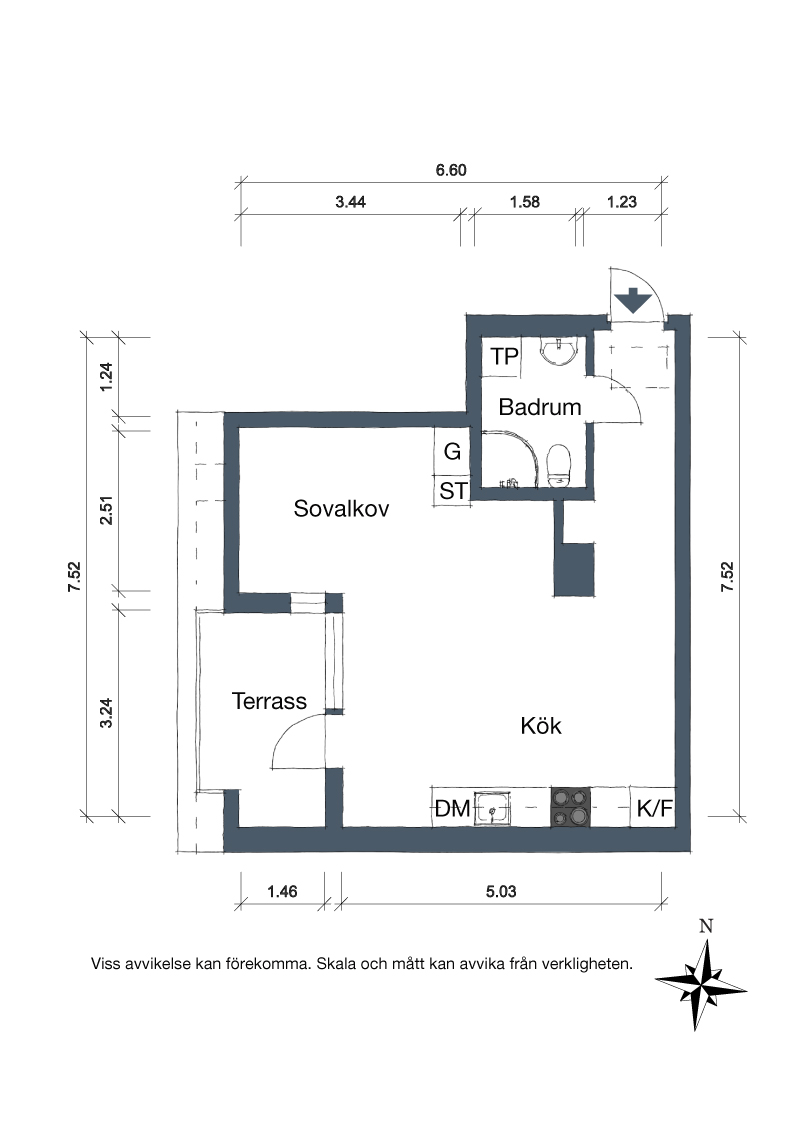 idée déco studio plan maison surface habitable mesure taille pièce petit espace schéma - blog déco - clem around the corner