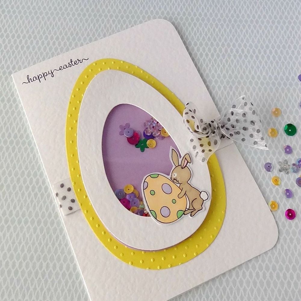 Pâques diy carte de voeux oeuf lapin ruban perle - blog déco - clem around the corner