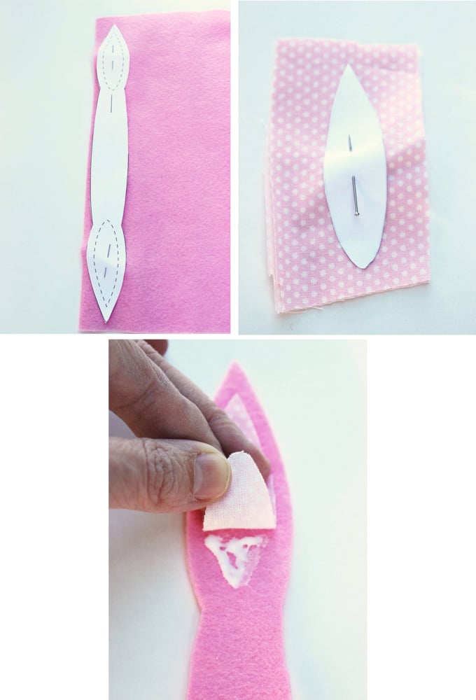 Pâques diy anneaux oreille lapin tuto facile rose feutre de laine - blog déco - clem around the corner