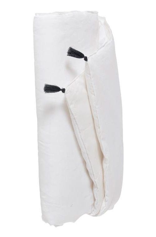 chez moi songe édredon lin coton reversible pompon - blog déco - clem around the corner