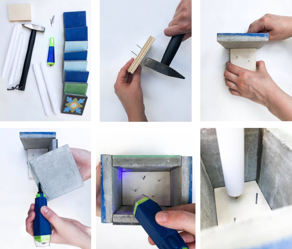 cache pot carreaux ciment carré gris tuto bricolage facile diy maison - blog déco - clem around the corner