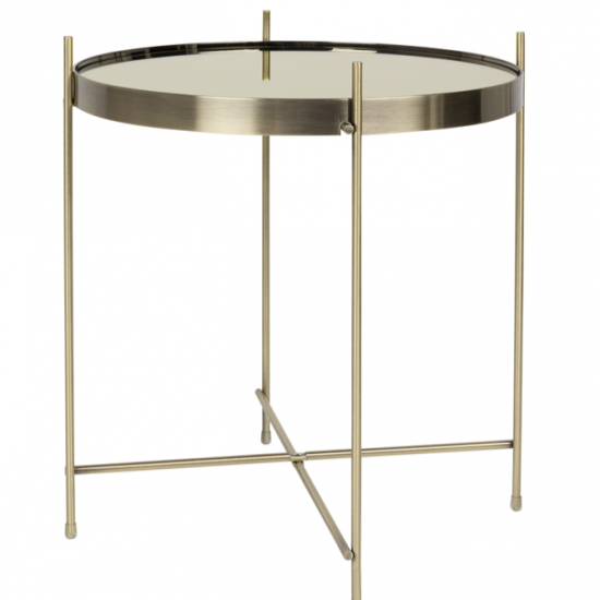 chez moi table basse laiton or verre ronde scandinave pas cher - clem around the corner