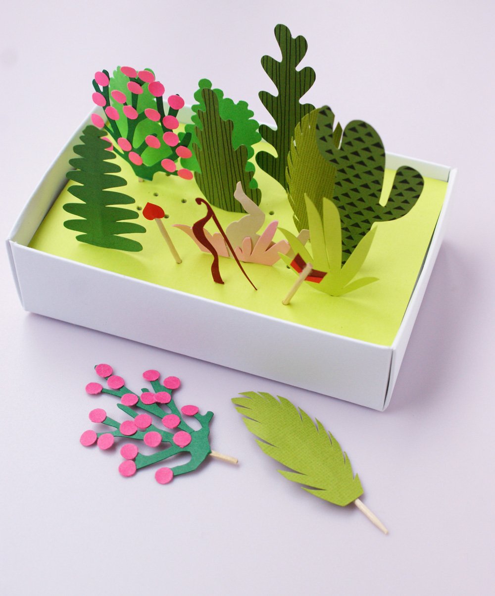 plante en papier petit jardin miniature - blog déco - clem around the corner
