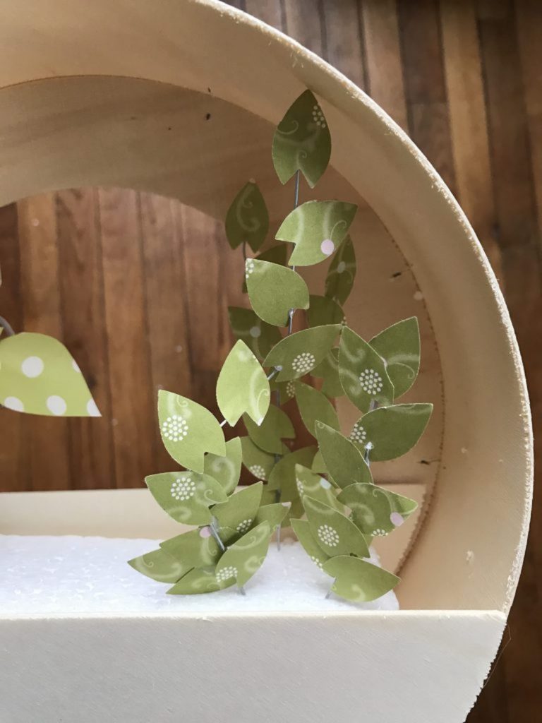 plante en papier feuilles cadre mural - blog déco - clem around the corner