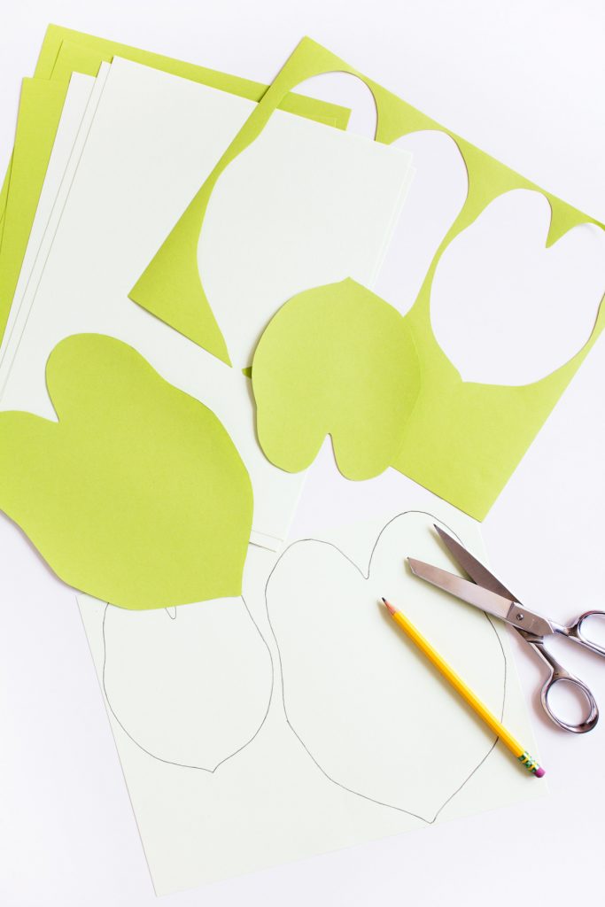 plante en papier diy découpage feuilles - blog déco - clem around the corner