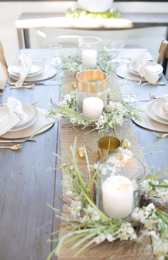 table de pâques déco chemin de table nature rustique - blog déco - clem around the corner
