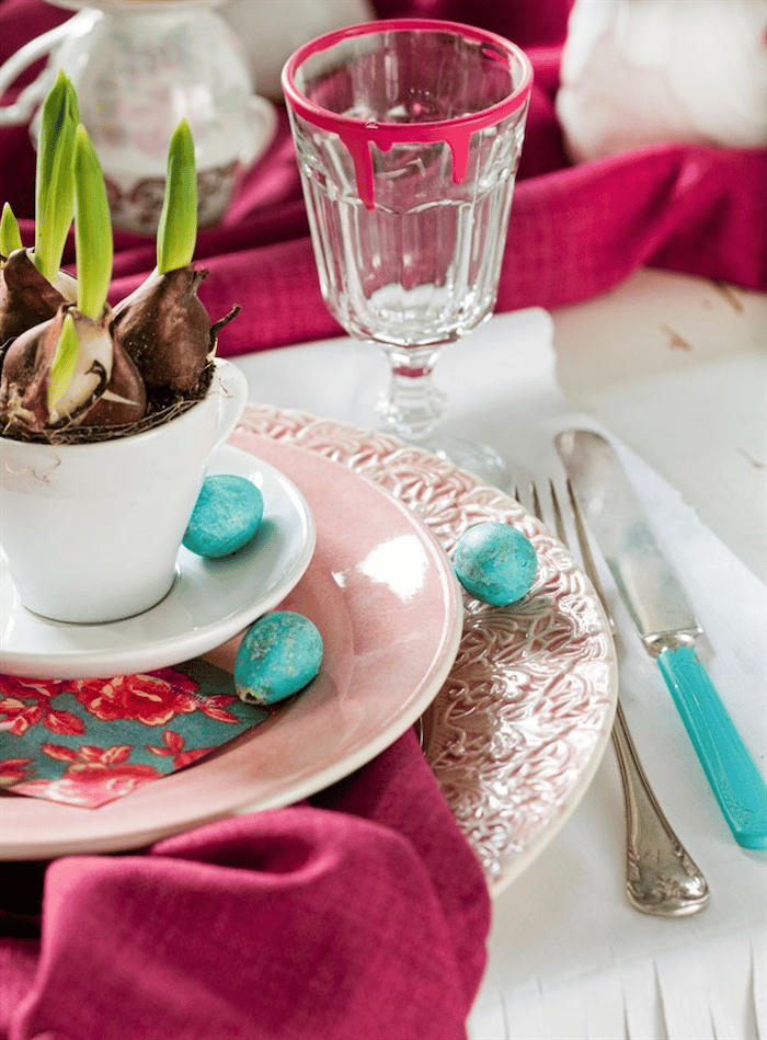 table de pâques déco rose bucolique - blog déco - clem around the corner