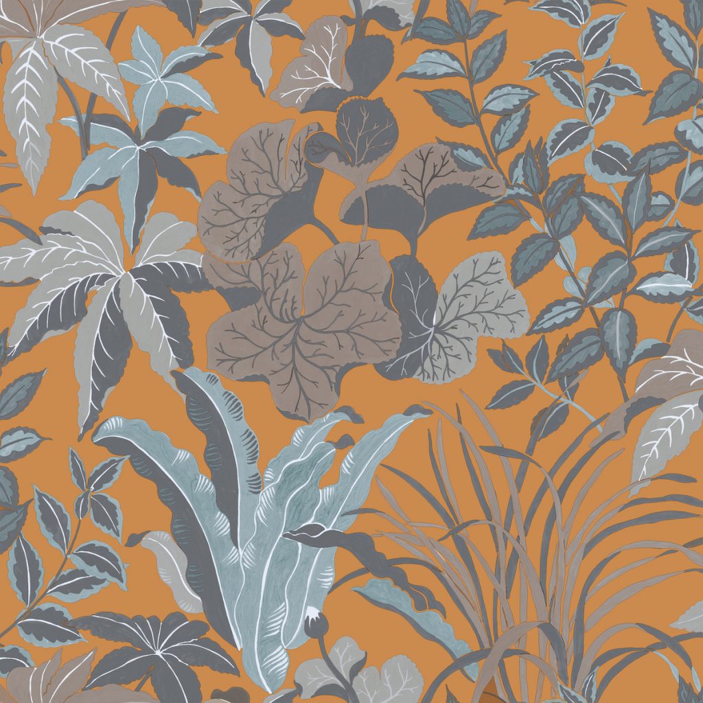 shauna dennison papier peint orange - blog déco - clem around the corner