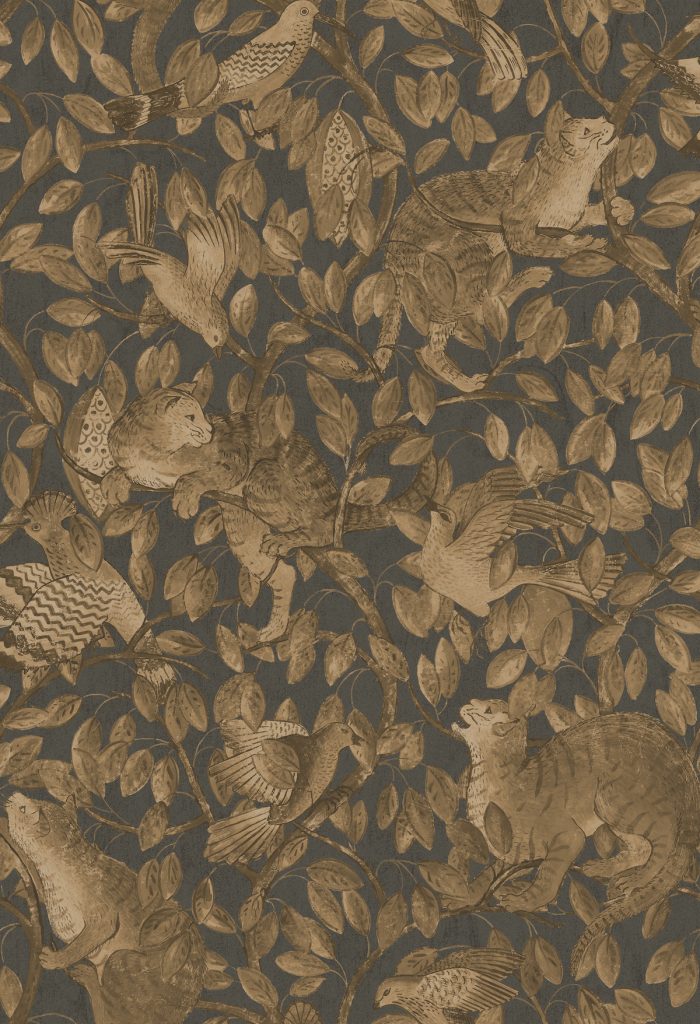 shauna dennison papier peint coloris original motif uni or bronze - blog déco - clem around the corner