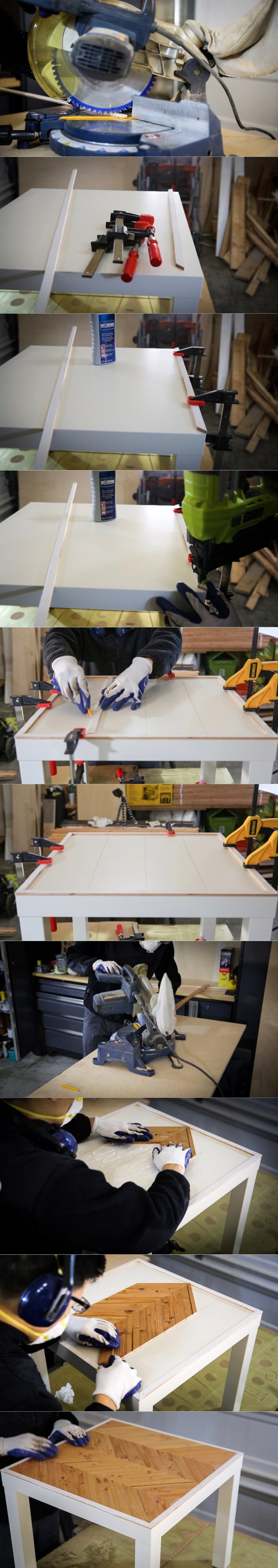 lack ikea hack table chic bricolage parquet - blog déco - clem around the corner