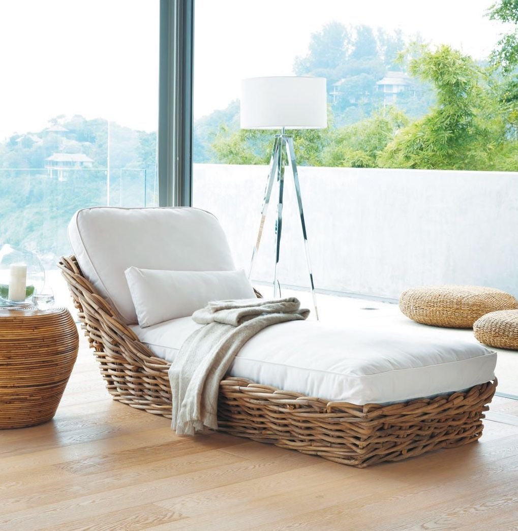 méridienne rotin coussin blanc parquet vitre table basse bois - blog déco - clem around the corner