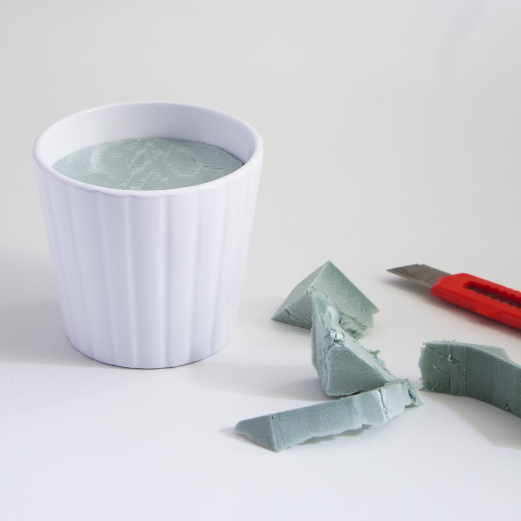 comment mettre mousse de fleuriste dans plante