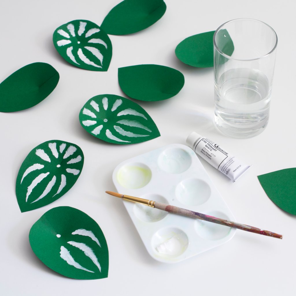 plante en papier diy peinture détails - blog déco - clem around the corner