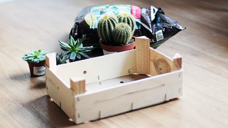 idée déco récup jardin caisse bois plantes - blog déco - clem around the corner