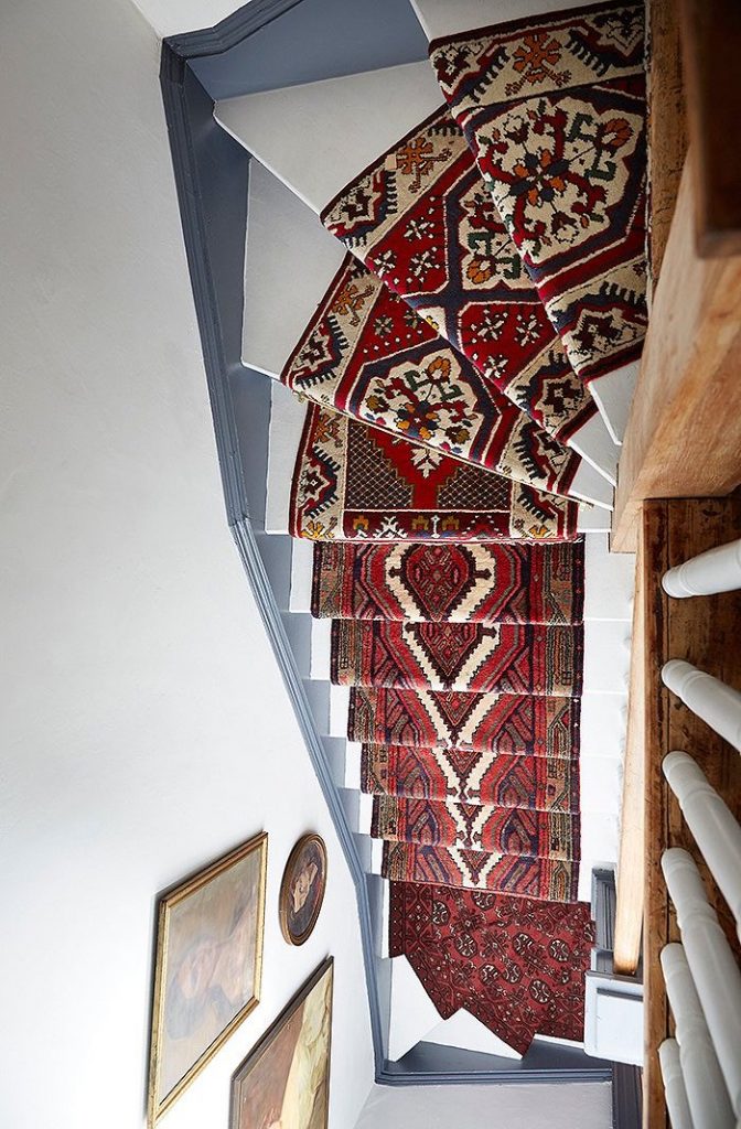 escaliers originaux vintage tapis diy - blog déco - clem around the corner