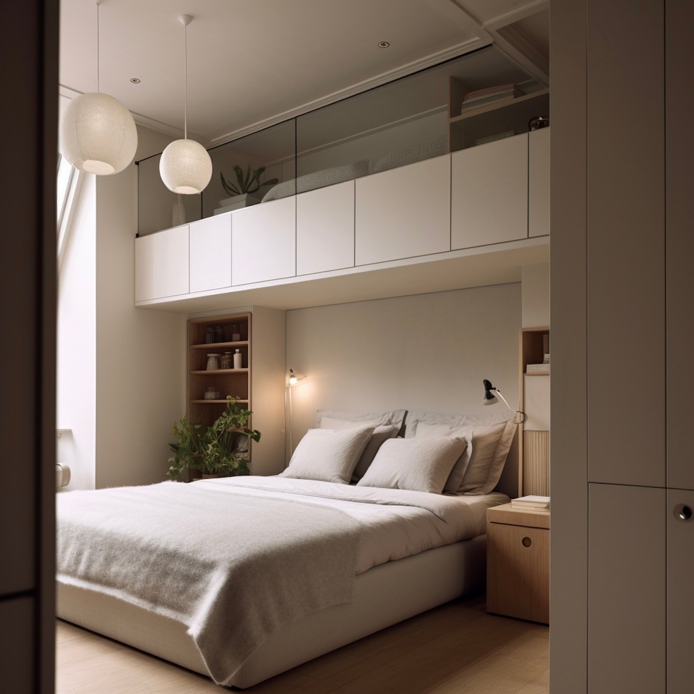 optimiser espace rangement chambre parentale blanche