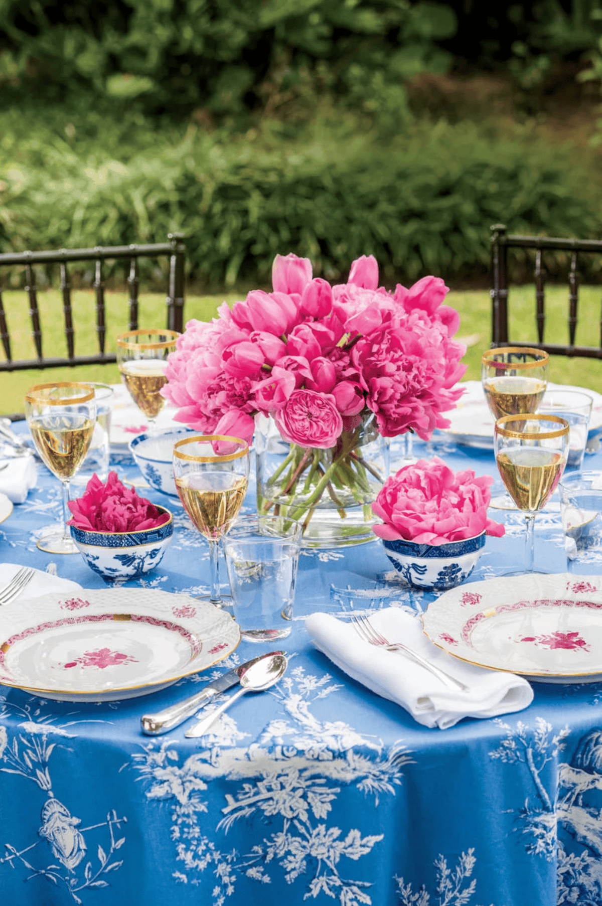 table de pâques déco vintage jardin repas - blog déco - clem around the corner