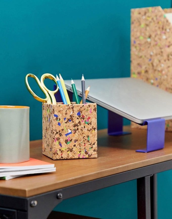 clem around the corner boite crayon liège carré déco bureau Asos