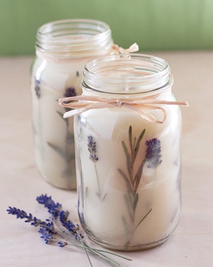 diy bougie lavande décoration florale originale do it yourself