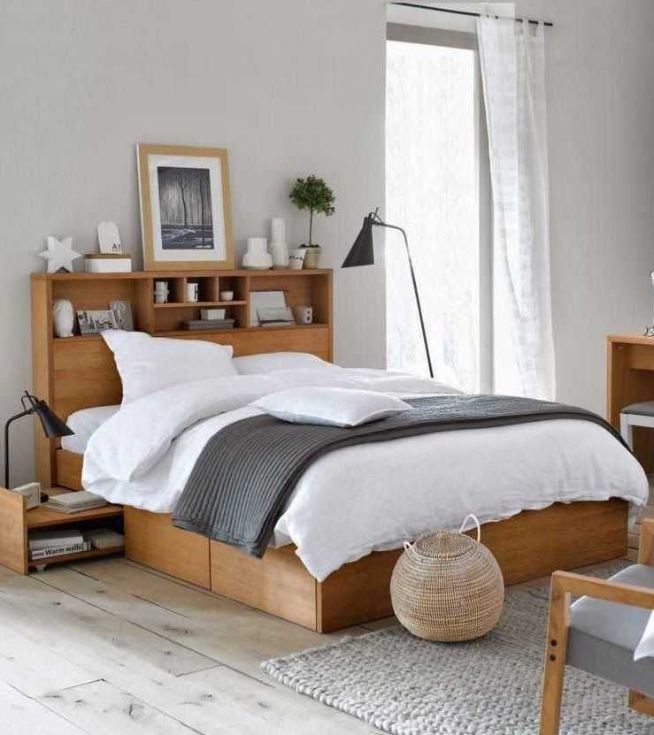 astuces chambre studio étudiant lit bois style scandi - blog déco - clem around the corner