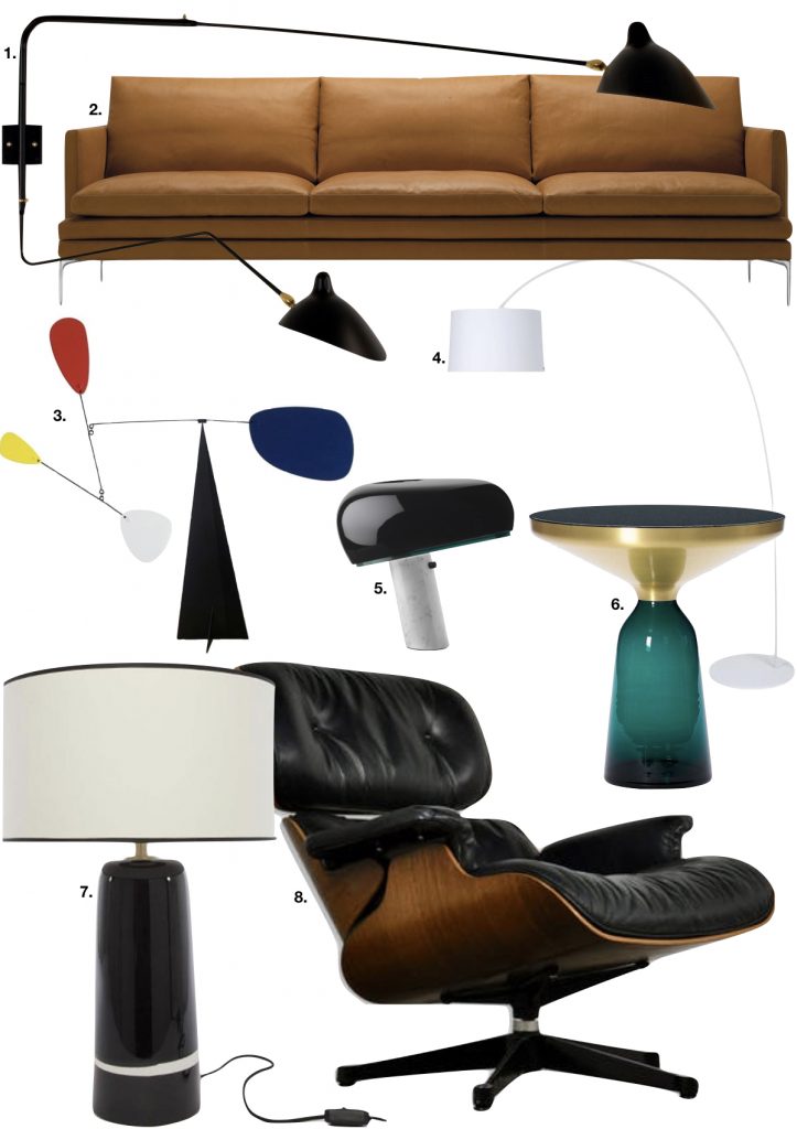 loft haussmannien fauteuil cuir canapé marron lampe - blog déco - clem around the corner