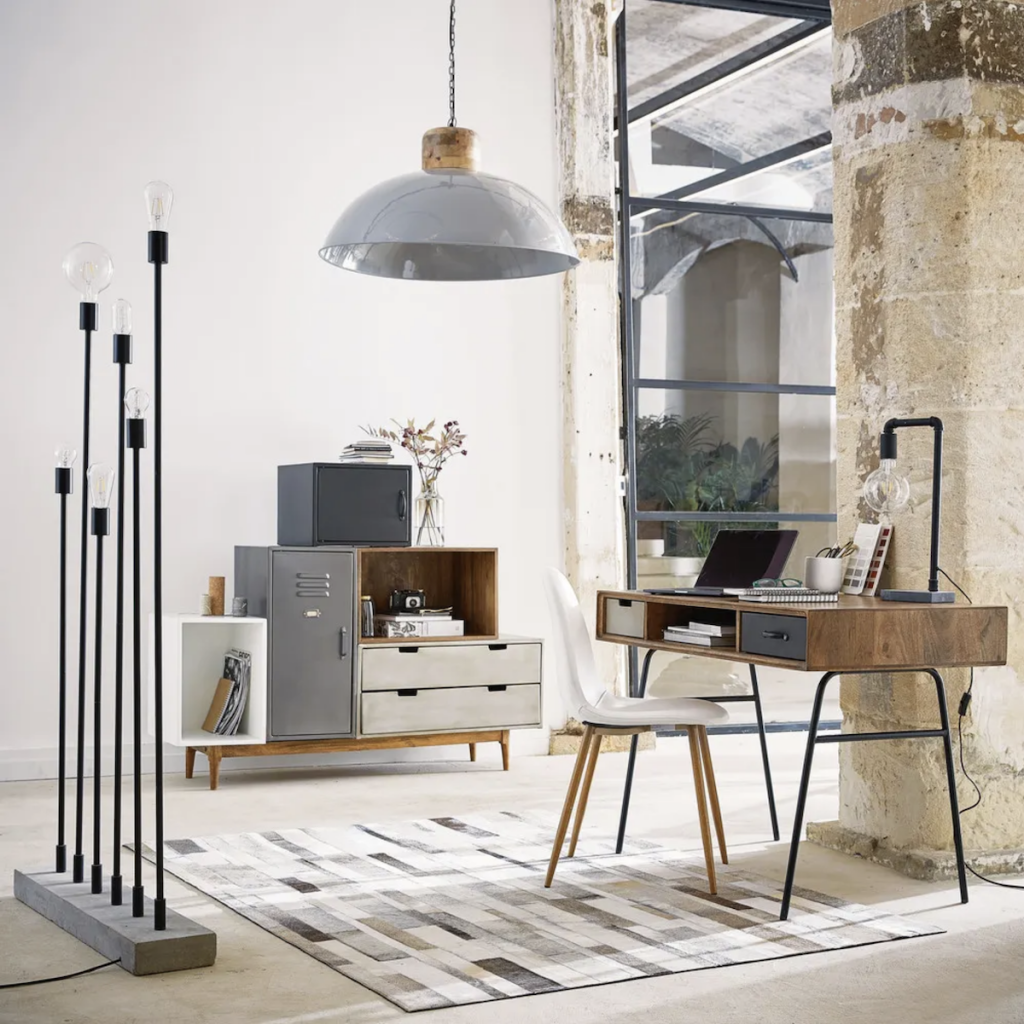 bureau faible profondeur espace de travail dans salon - blog déco - clem around the corner