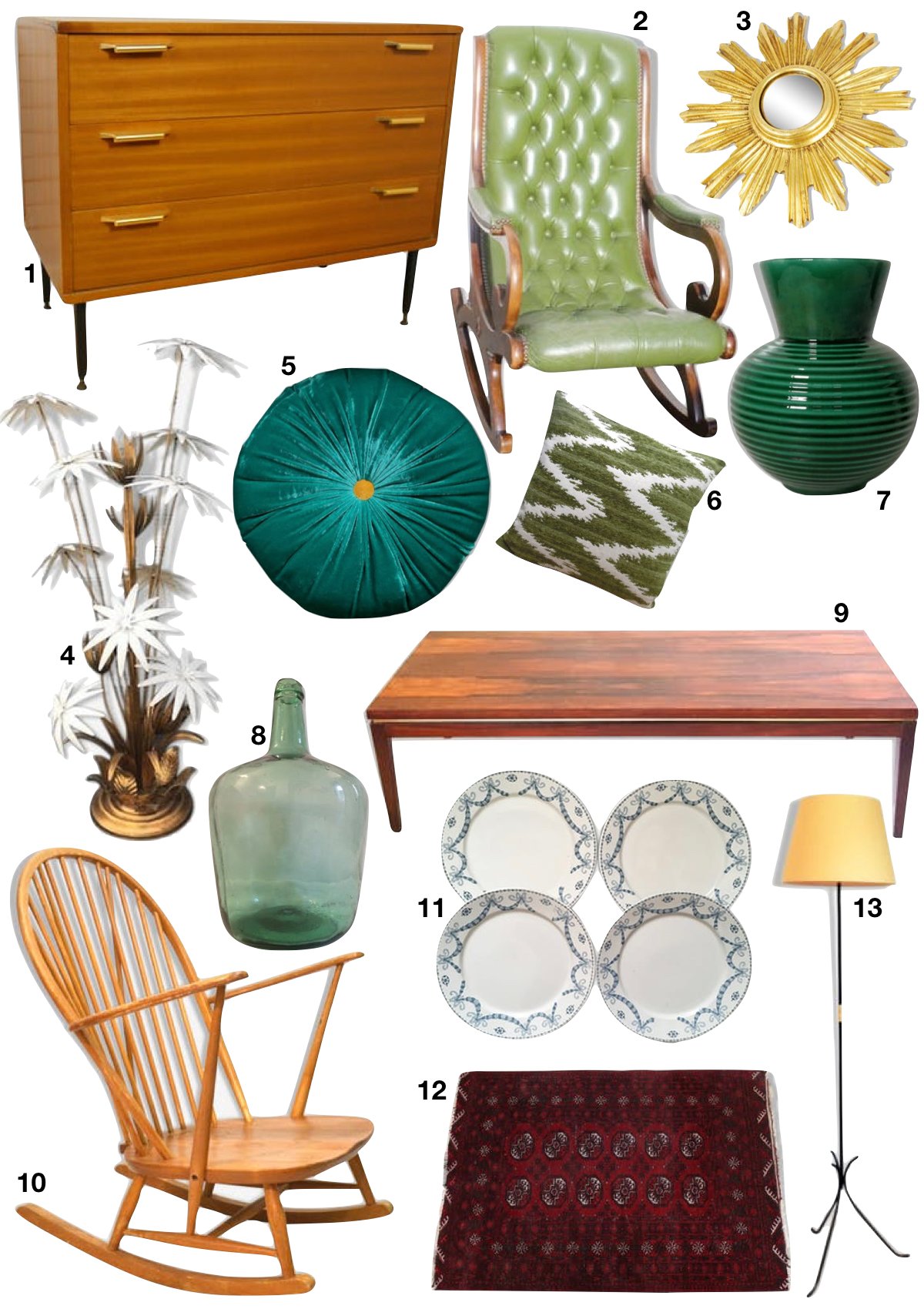 différence entre rétro et vintage en décoration shopping liste objets anciens - blog déco - clem around the corner