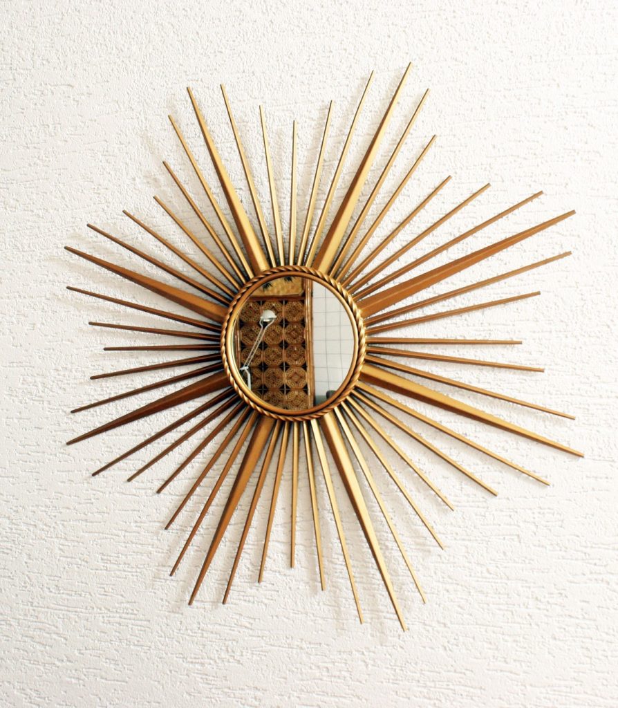 miroir soleil chaty vallauris en métal doré - blog déco - clem around the corner