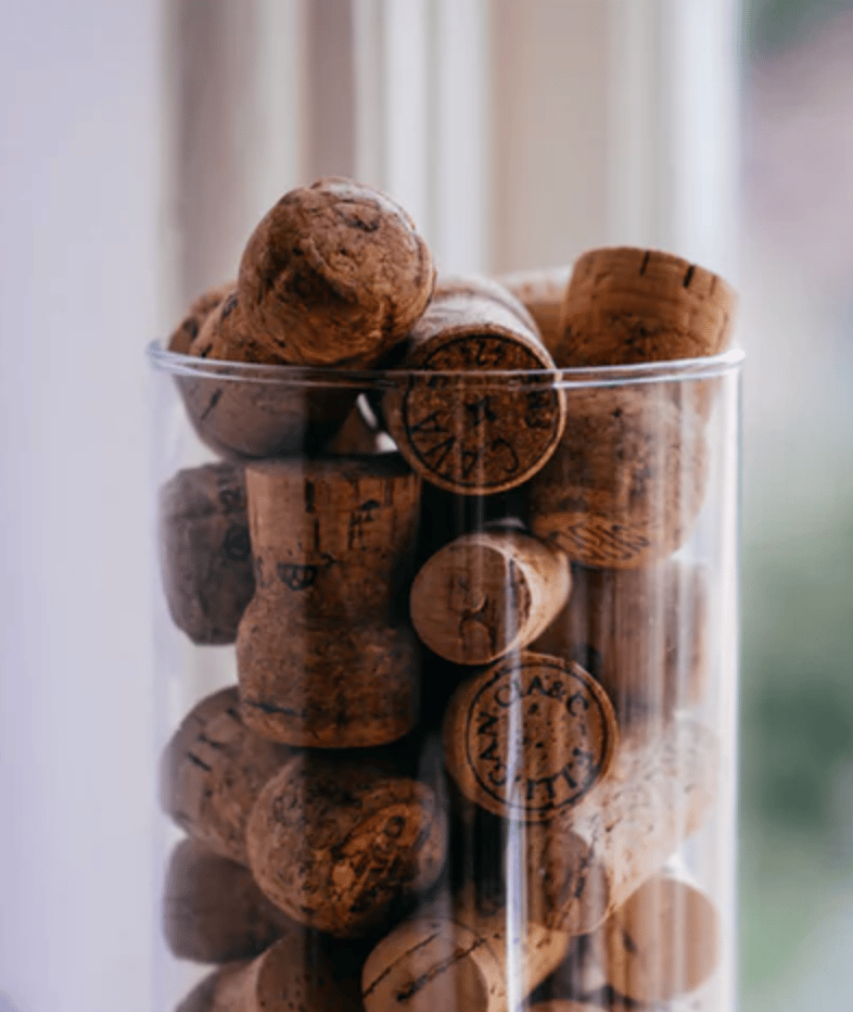 bouchon liège dans un bocal en verre déco décoration clematc