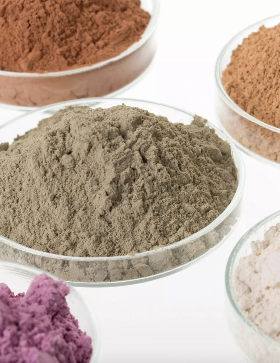 argile couleur différente violet vert rouge orange blanc bienfait propriétés