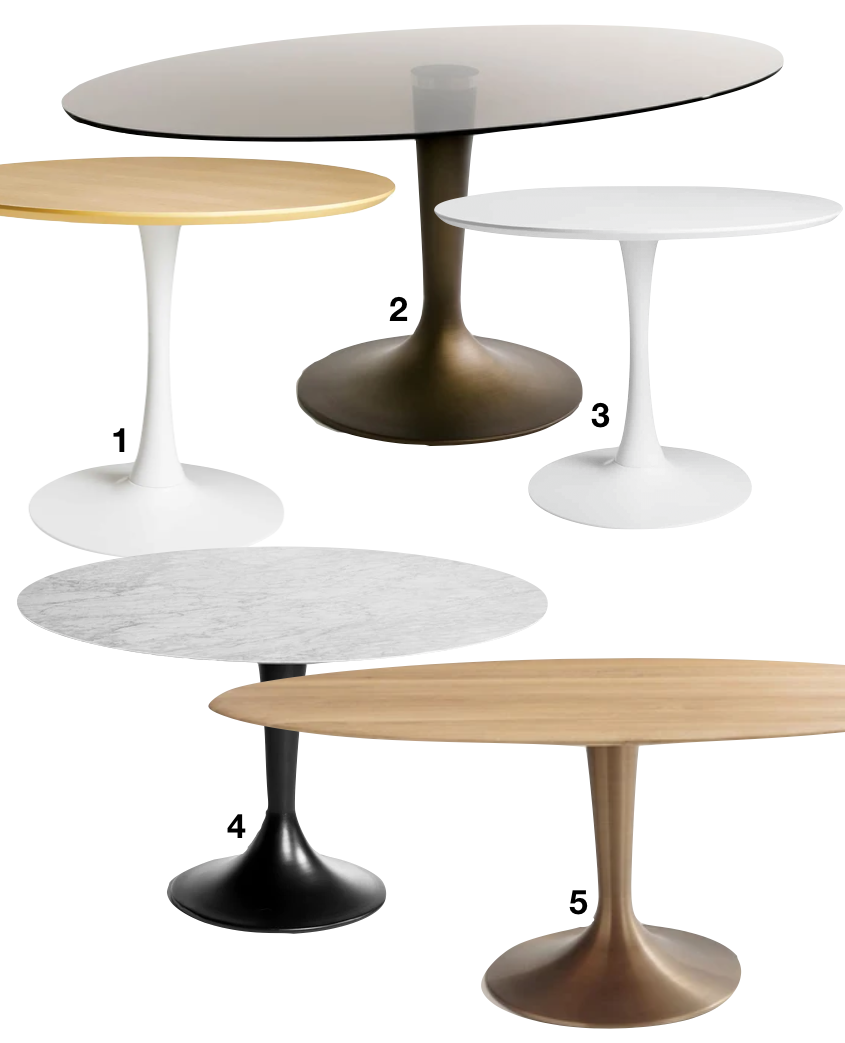 ou trouver une table ronde pied central rond trompette - blog déco - clem around the corner