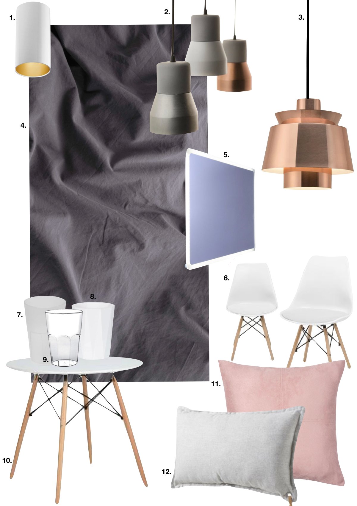 blog déco studio chambre design moderne pastel cuivré miroir LED