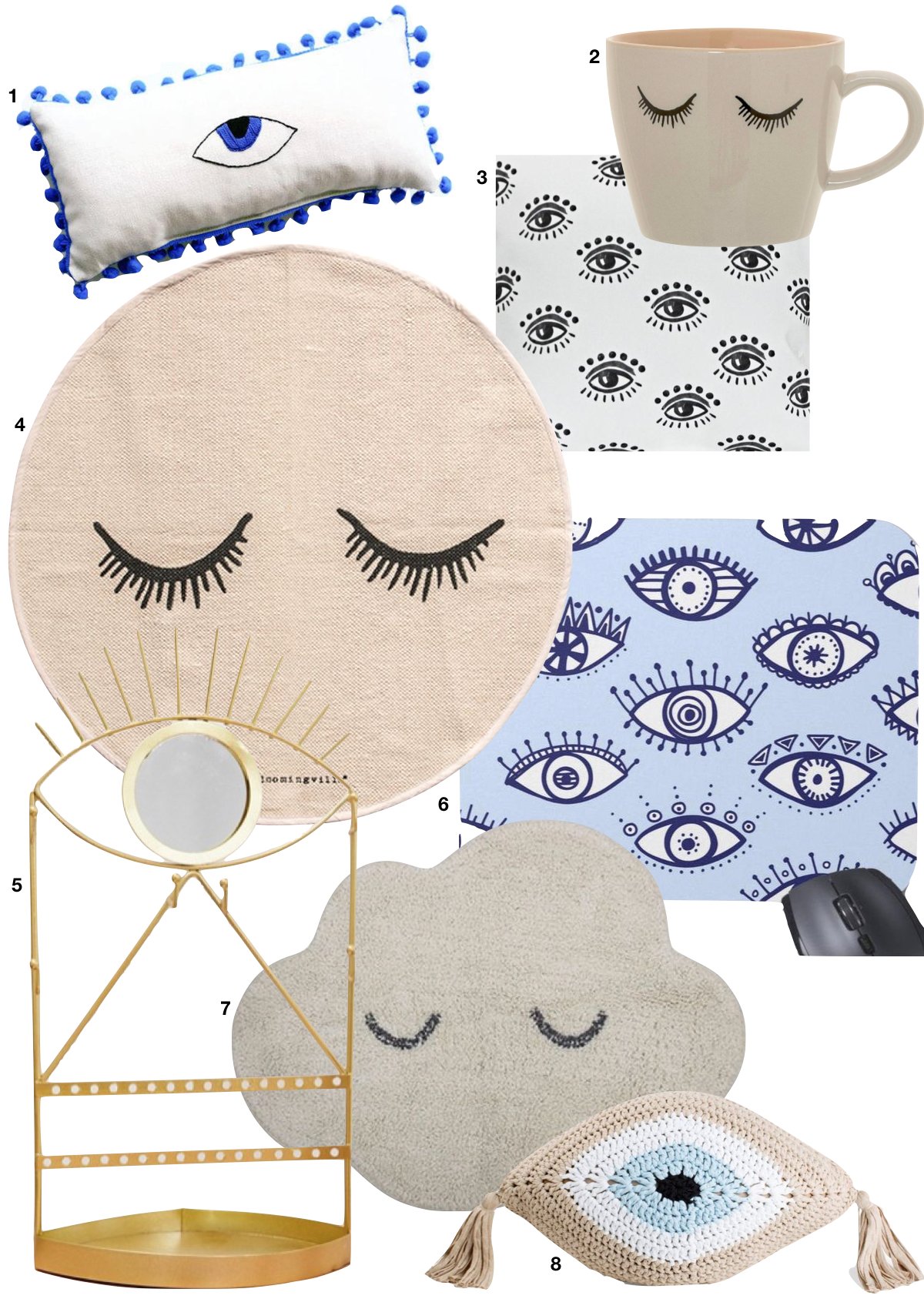 shopping list déco laiton crochet coton tapis enfant