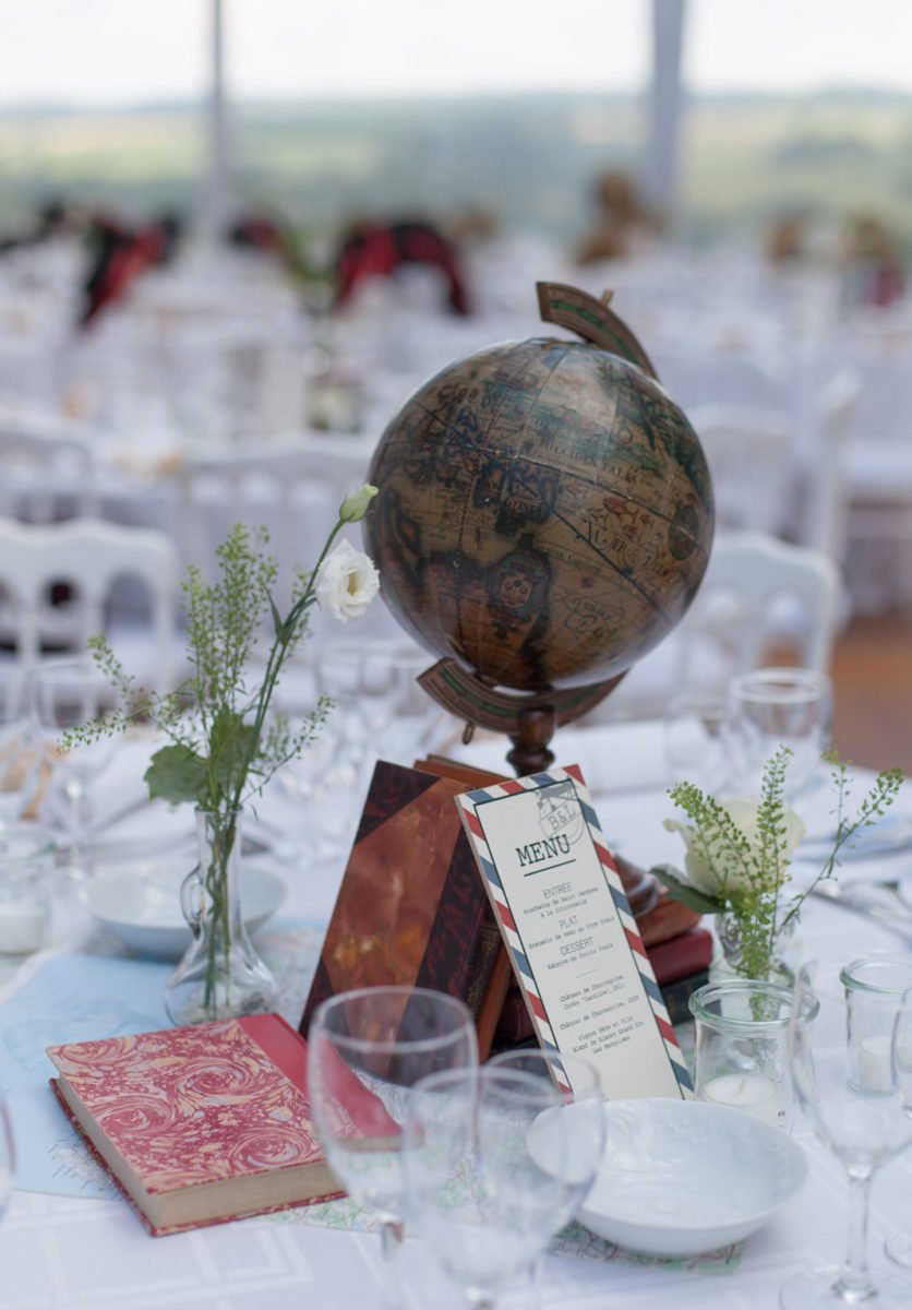 10 idées déco pour un mariage thème voyage déco de table centre de table mariage thème voyage tour du monde - blog déco - clemaroundthecorner