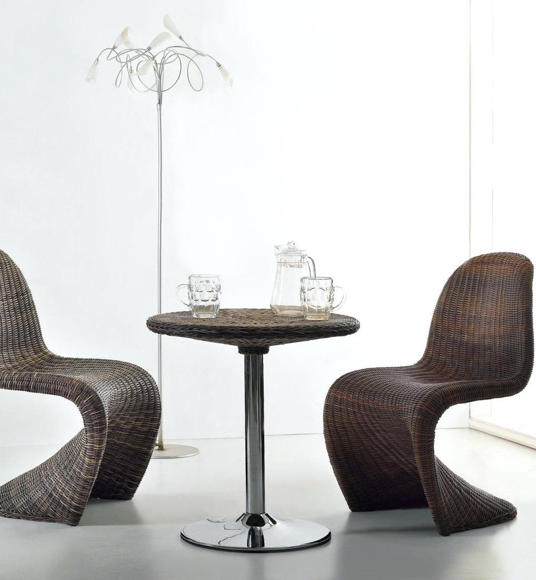 clemaroundthecorner chaise rotin marron salon cuisine tendance table ronde