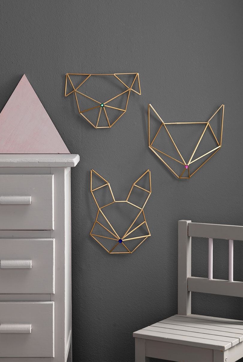 décoration murale pour chambre enfant chien chat lapin