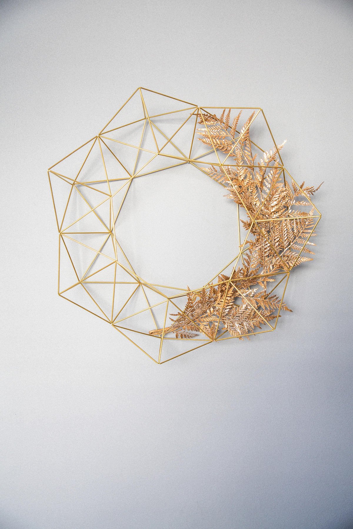 himmeli diy couronne noël porte décoration végétale - blog déco - clem around the corner