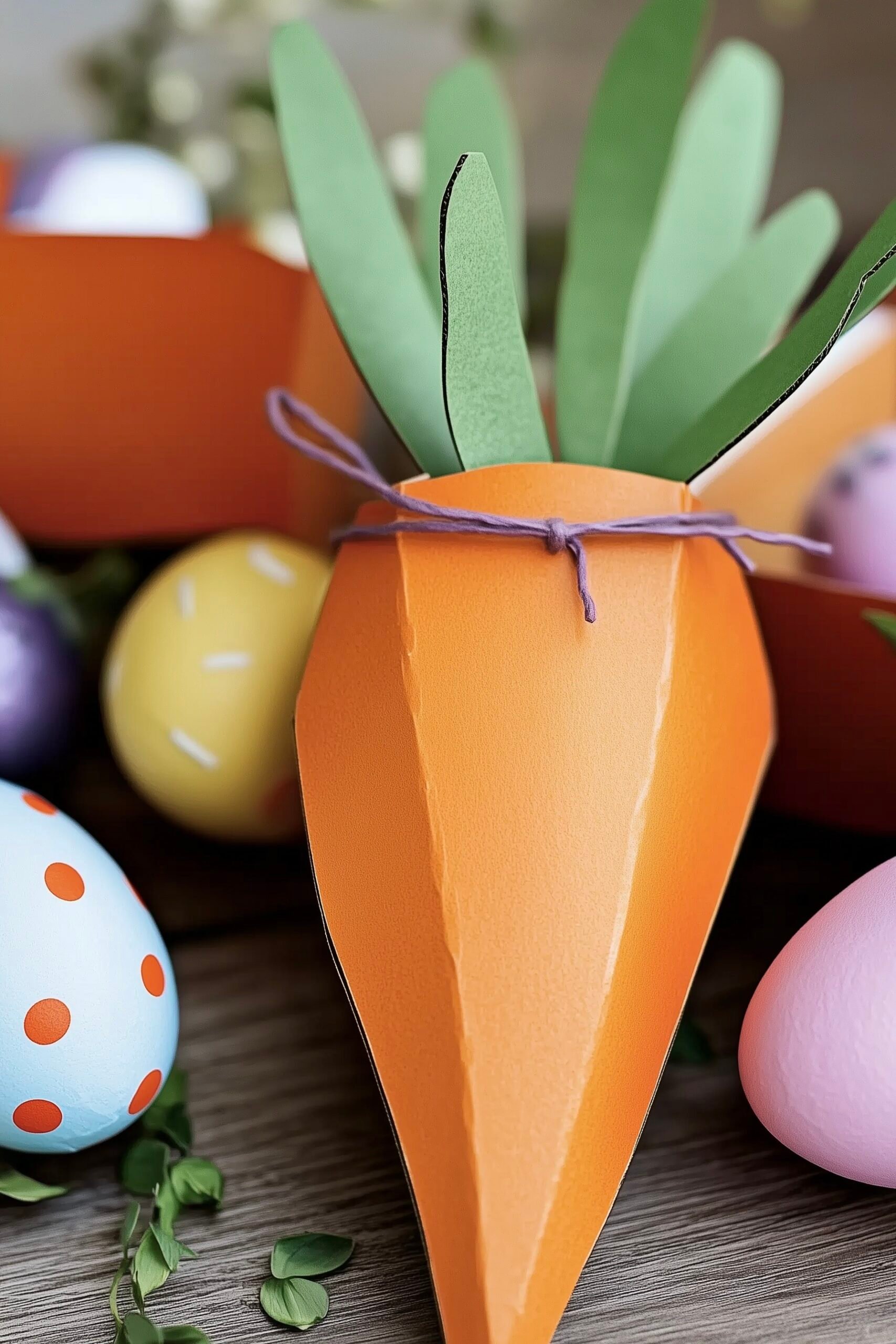 Pâques diy boite carotte pliage origami