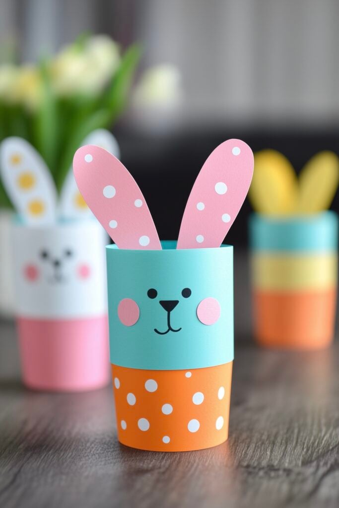 Pâques diy bricolage école rouleau papier toilettes carton coloré