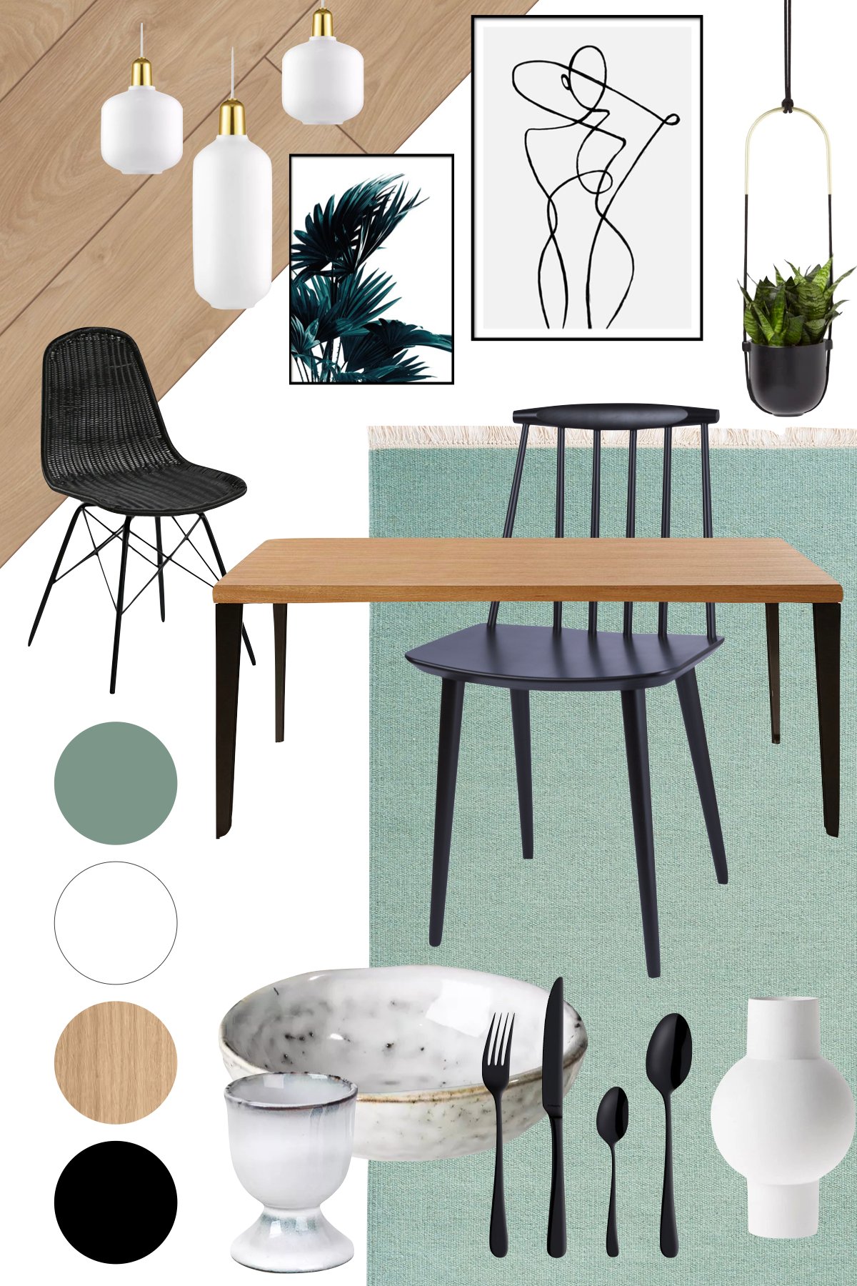 planche déco salle à manger vert de gris tendance comment faire technique maisons pierre avis - blog déco - clem around the corner