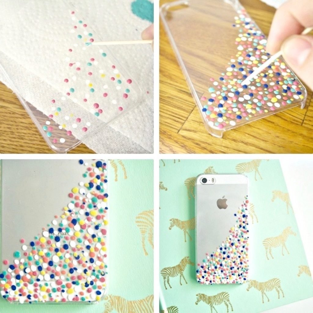 diy tuto avec du vernis à ongles personnaliser une coque téléphone - blog deco - clemaroundthecorner