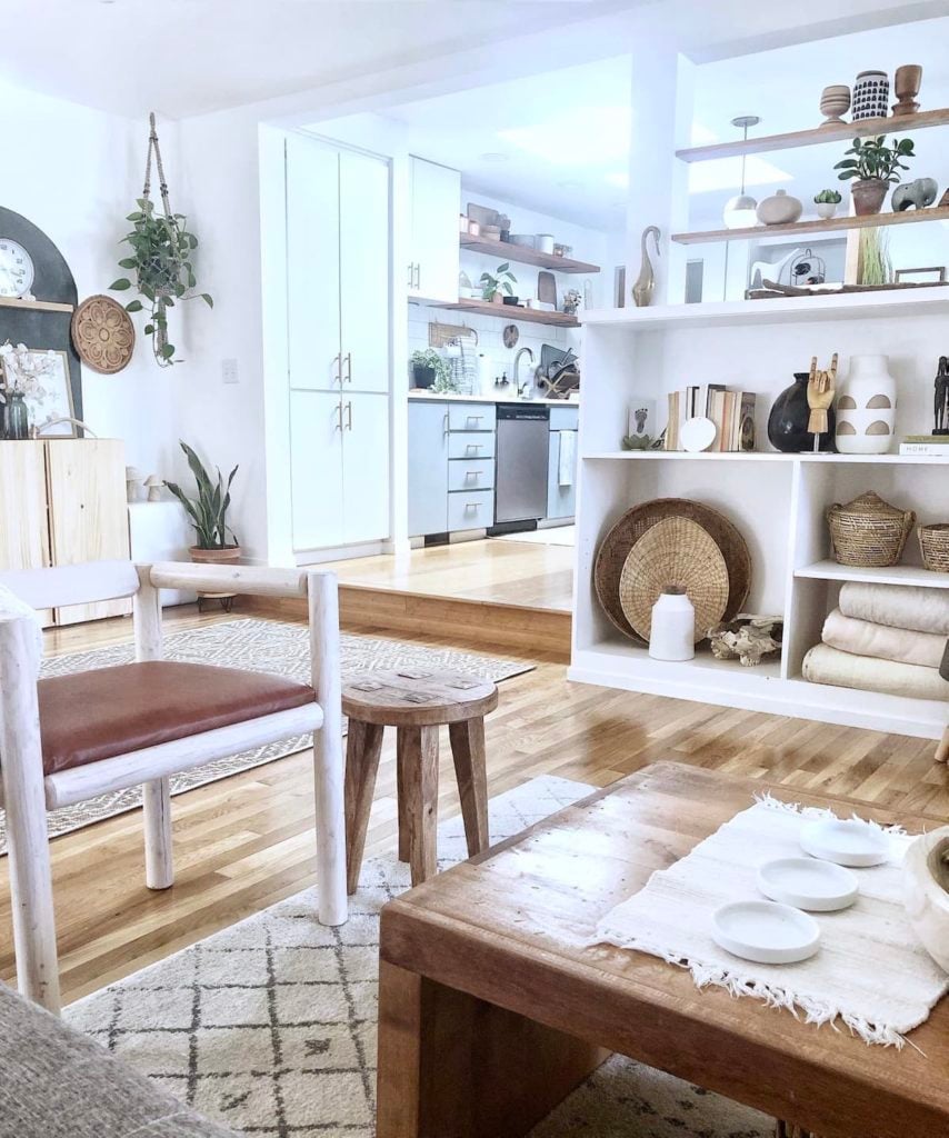 séjour ouvert tendance déco intérieure bohème - blog déco - clemaroundthecorner