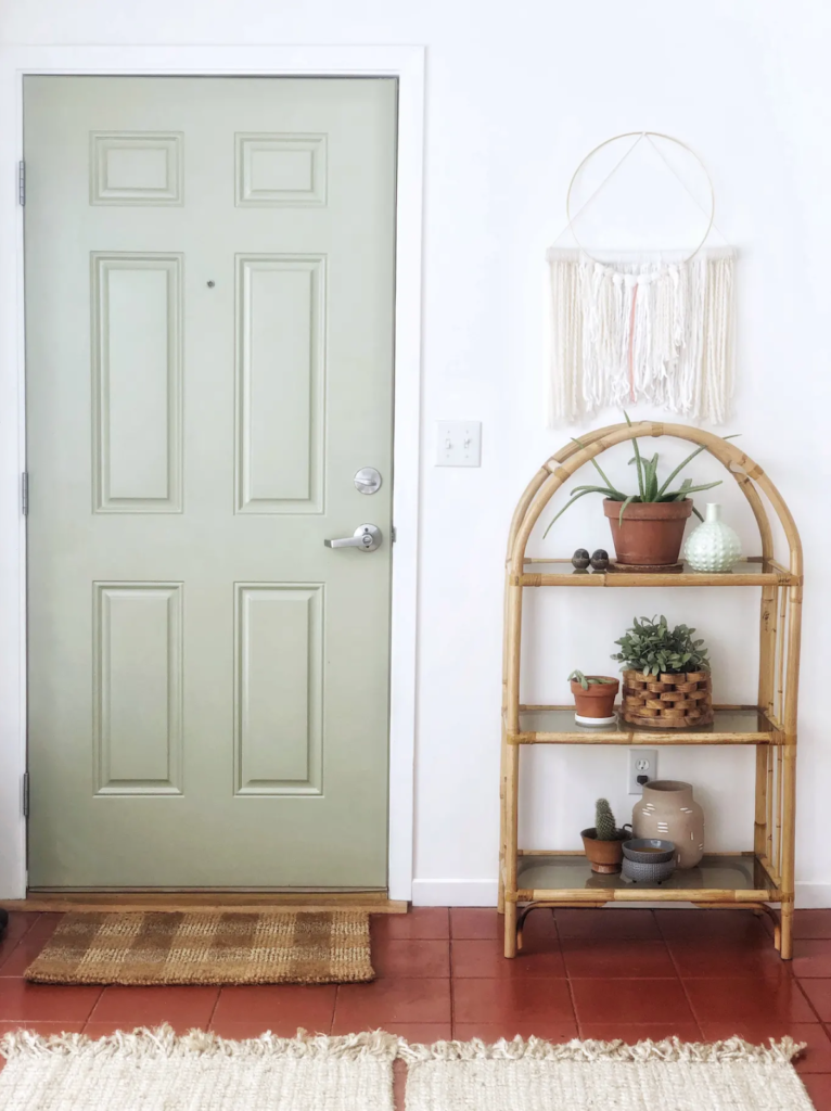entrée d une maison solarium washington porte verte meuble bambou - blog déco - clemaroundthecorner