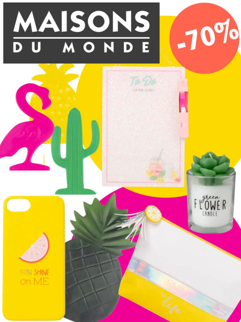 déco tropical tropicool flamant rose flamingo trousse dessous de table - blog déco - clematc