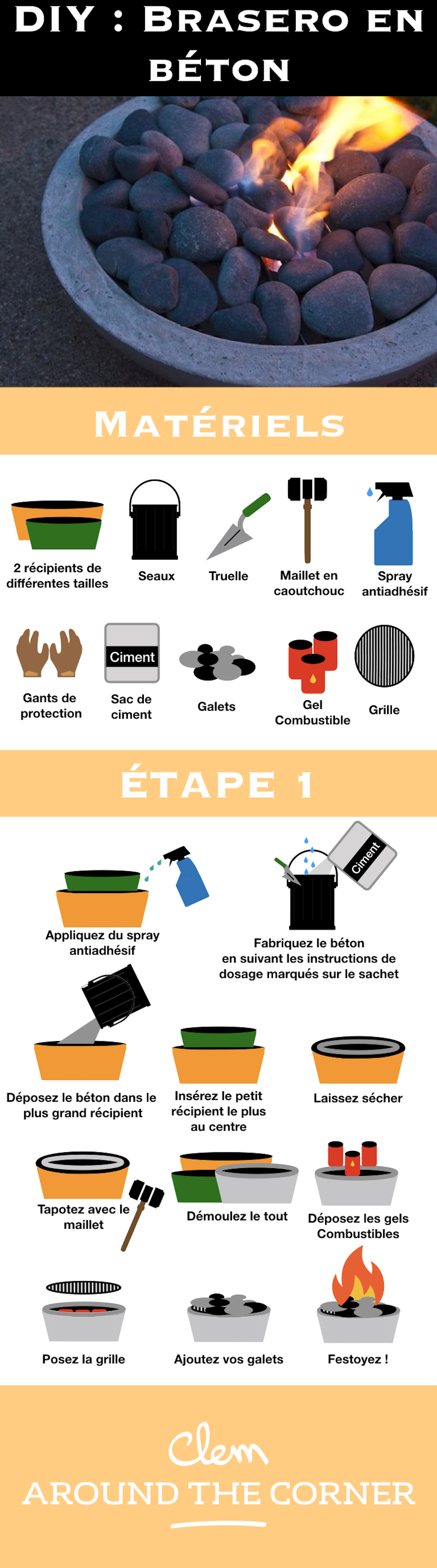 brasero tuto tutoriel déco décoration extérieur design feu flamme - clematc