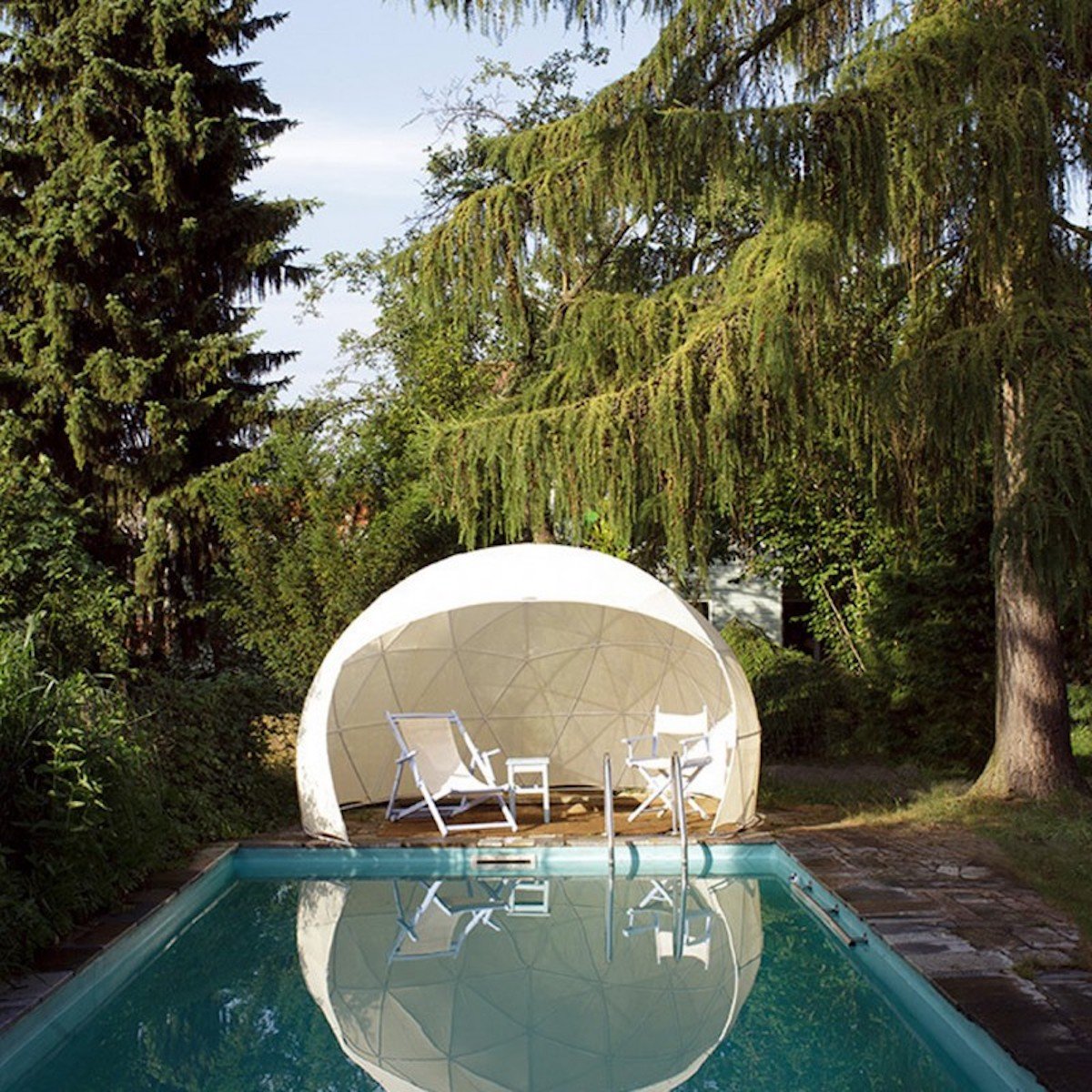 garden igloo couverture été piscine forêt jardin déco - blog clematc