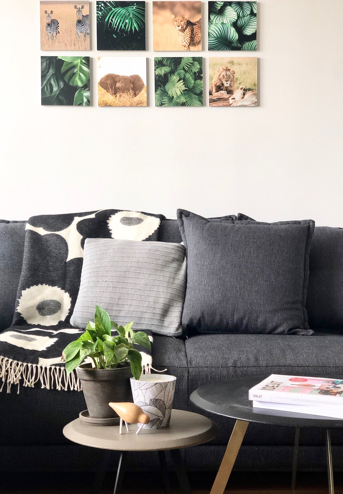 mixpix plaid fleur noir blanc marimekko - blog décoration - clem around the corner