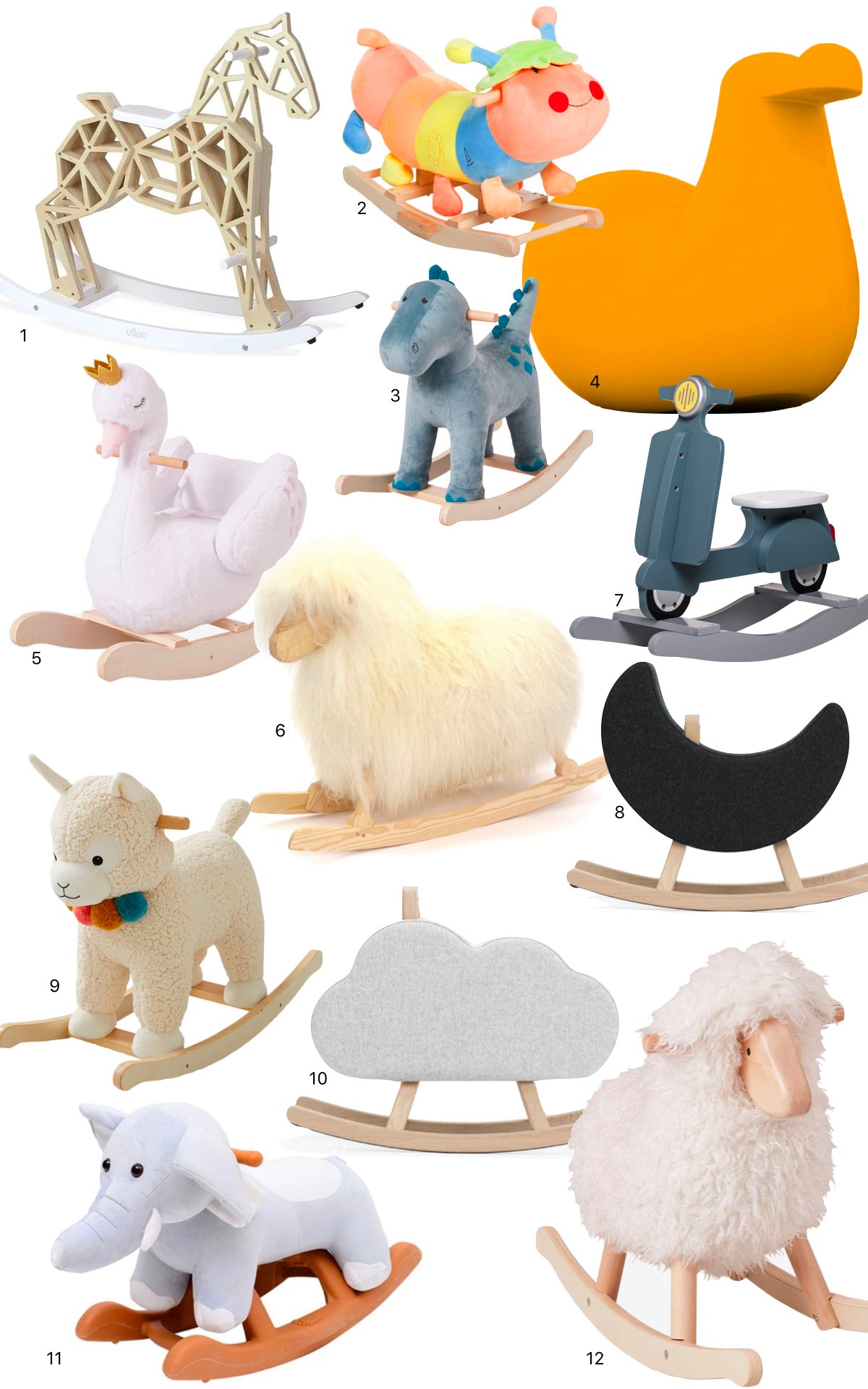 cheval à bascule original pas cher solide bébé fille garçon déco blog